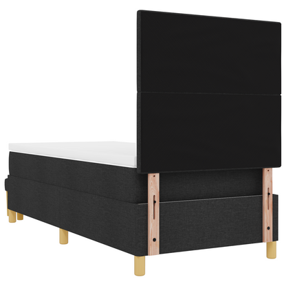 Box Spring Seng Med Madras Sort 100 X 200 Cm Stof