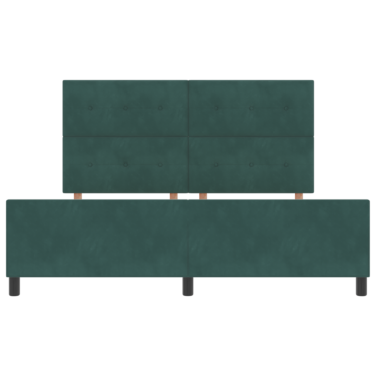 Sengestel Med Hovedgærde Mørkegrøn 180 X 200 Cm Fløjl