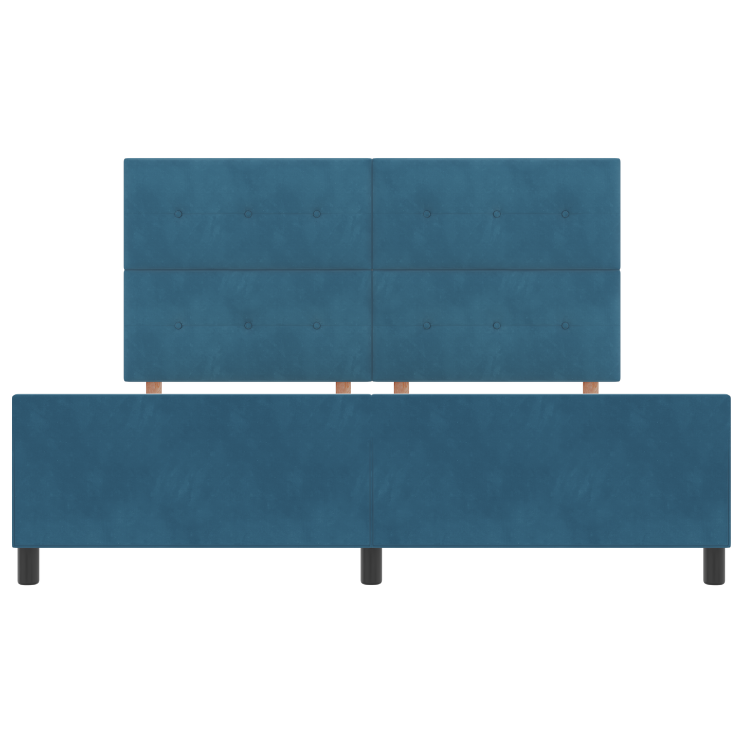 Sengestel Med Hovedgærde Mørkeblå 180 X 200 Cm Fløjl