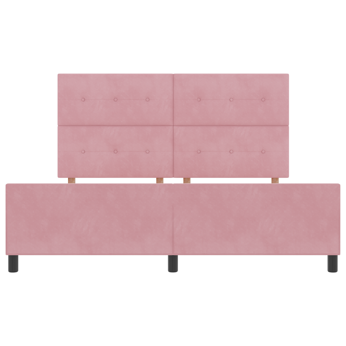 Pink Fløjl Sengestel 180X200 Cm