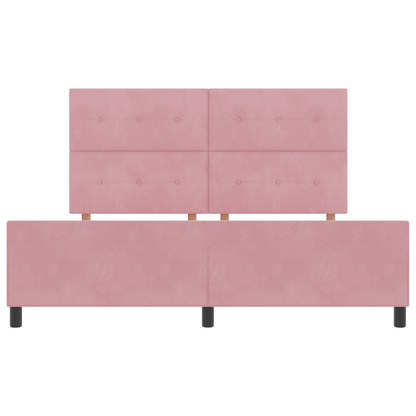 Pink Fløjl Sengestel 180X200 Cm