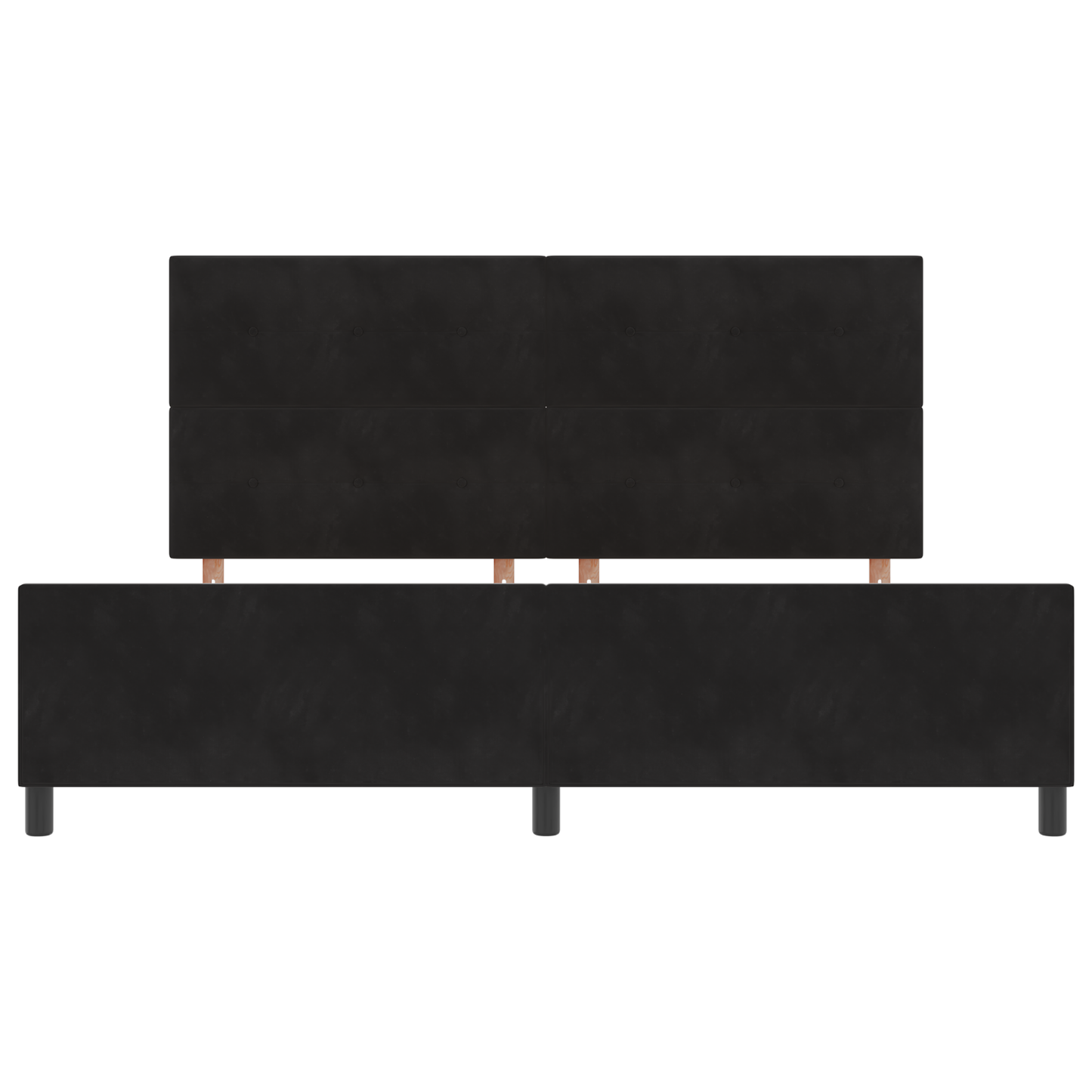 Sengestel Med Hovedgærde Sort 200 X 200 Cm Fløjl