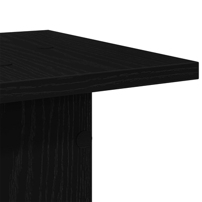 Højttalerstativer 2 Stk Sort Eg 30X30X60 Cm Konstrueret Træ