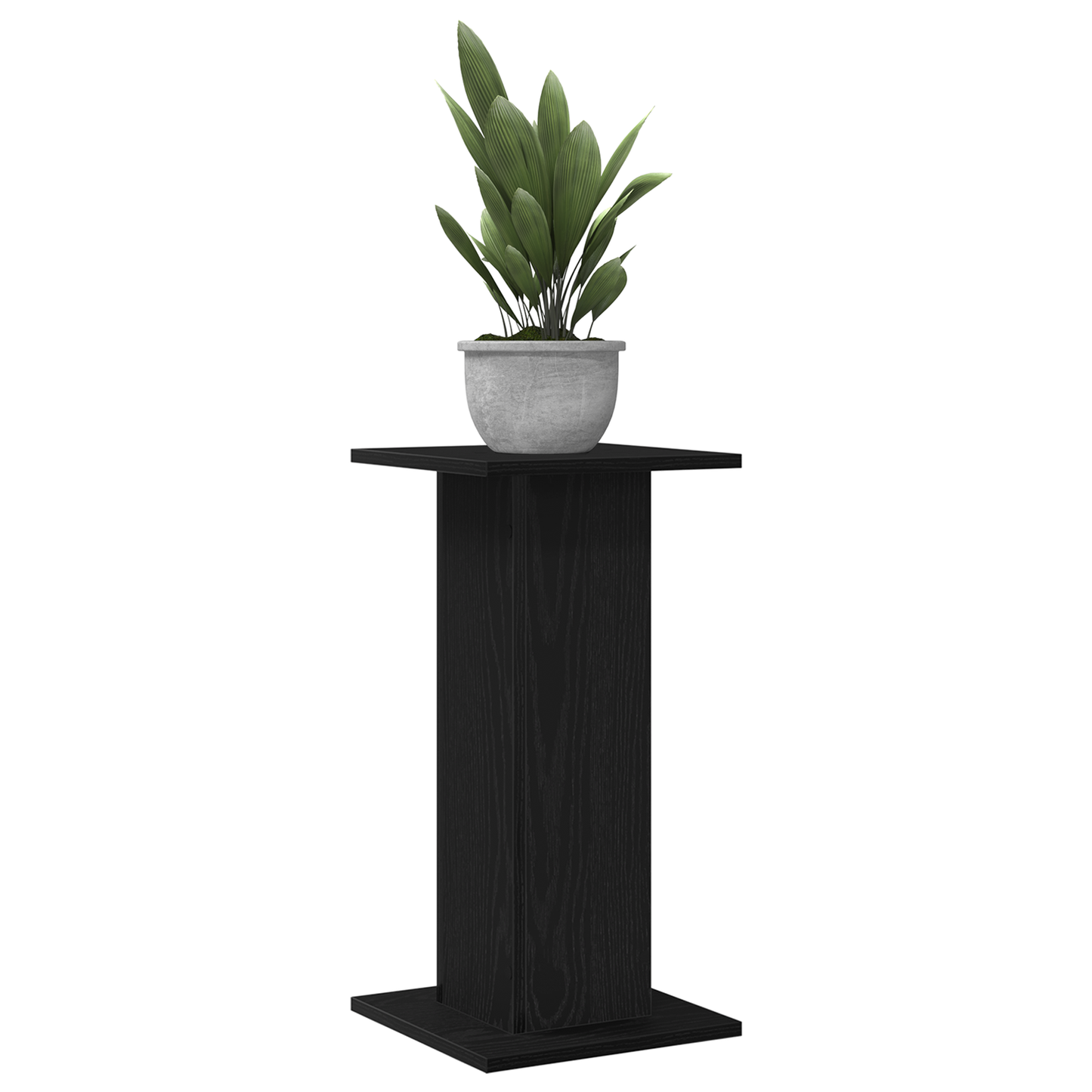 Højttalerstativer 2 Stk Sort Eg 30X30X60 Cm Konstrueret Træ