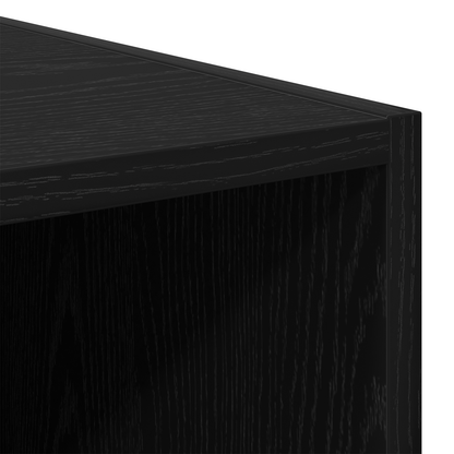 Garderobe I Sort Eg 30X50X200 Cm Lavet Af Konstrueret Træ