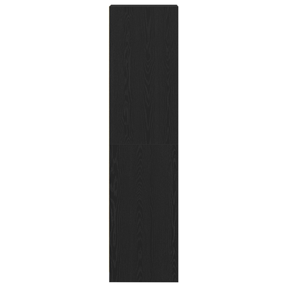 Garderobe I Sort Eg 30X50X200 Cm Lavet Af Konstrueret Træ