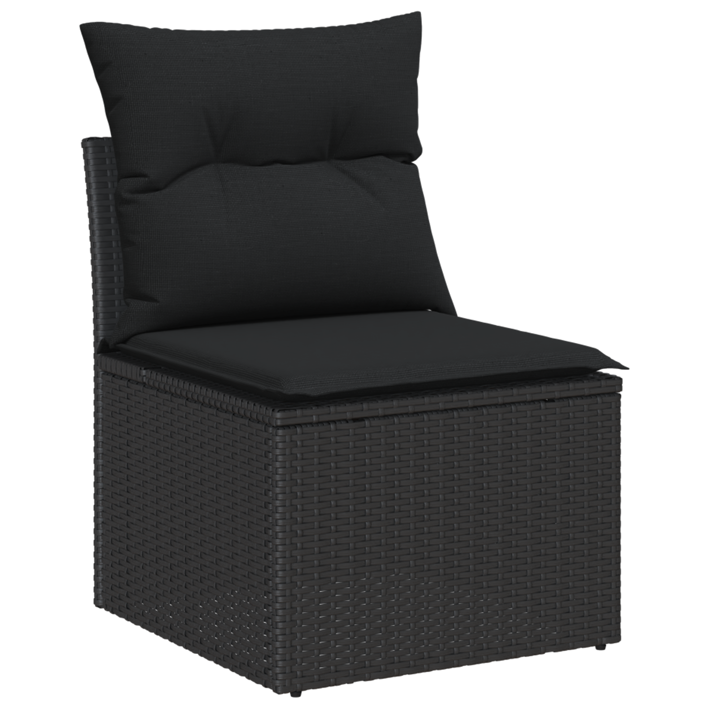 7 Personers Have Sofasæt Med Puder Sort Poly Rattan