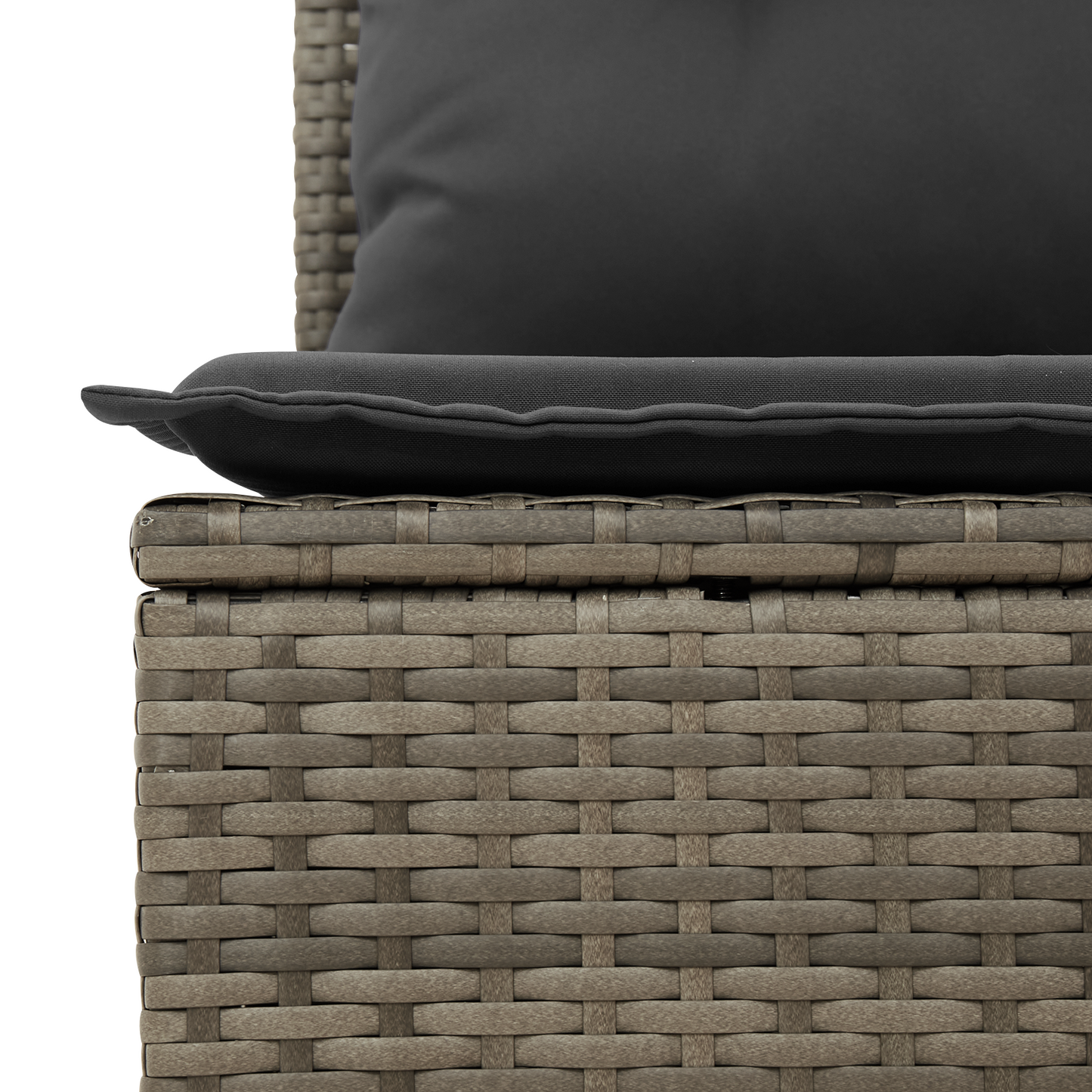 5-Delt Havnesofasæt Med Puder Grå Poly Rattan