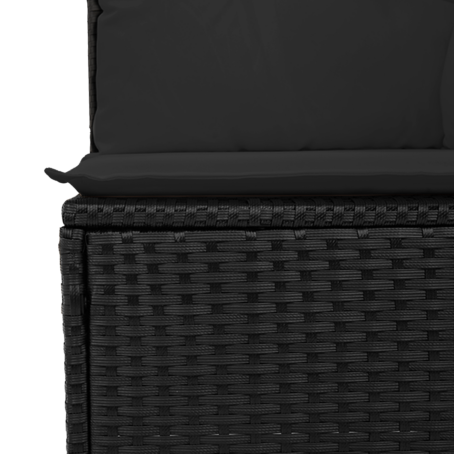 9-Delt Hav Sofasæt Med Puder Sort Poly Rattan