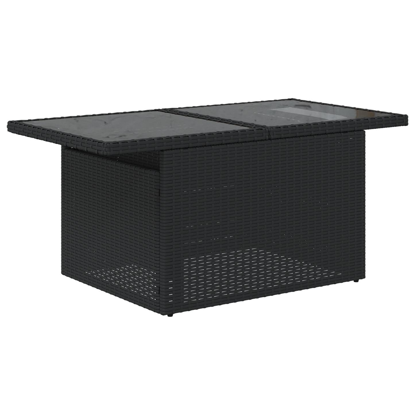 9-Delt Hav Sofasæt Med Puder Sort Poly Rattan
