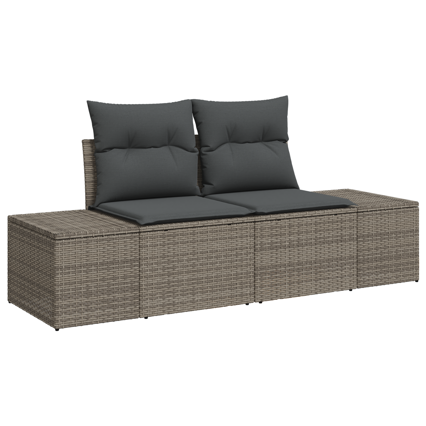 11 Delers Sofasæt Til Haven Med Puder Grå Poly Rattan