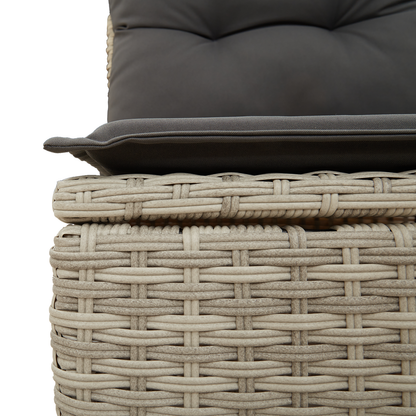 11 Delers Haven Sofasæt Med Hynder Lys Grå Poly Rattan