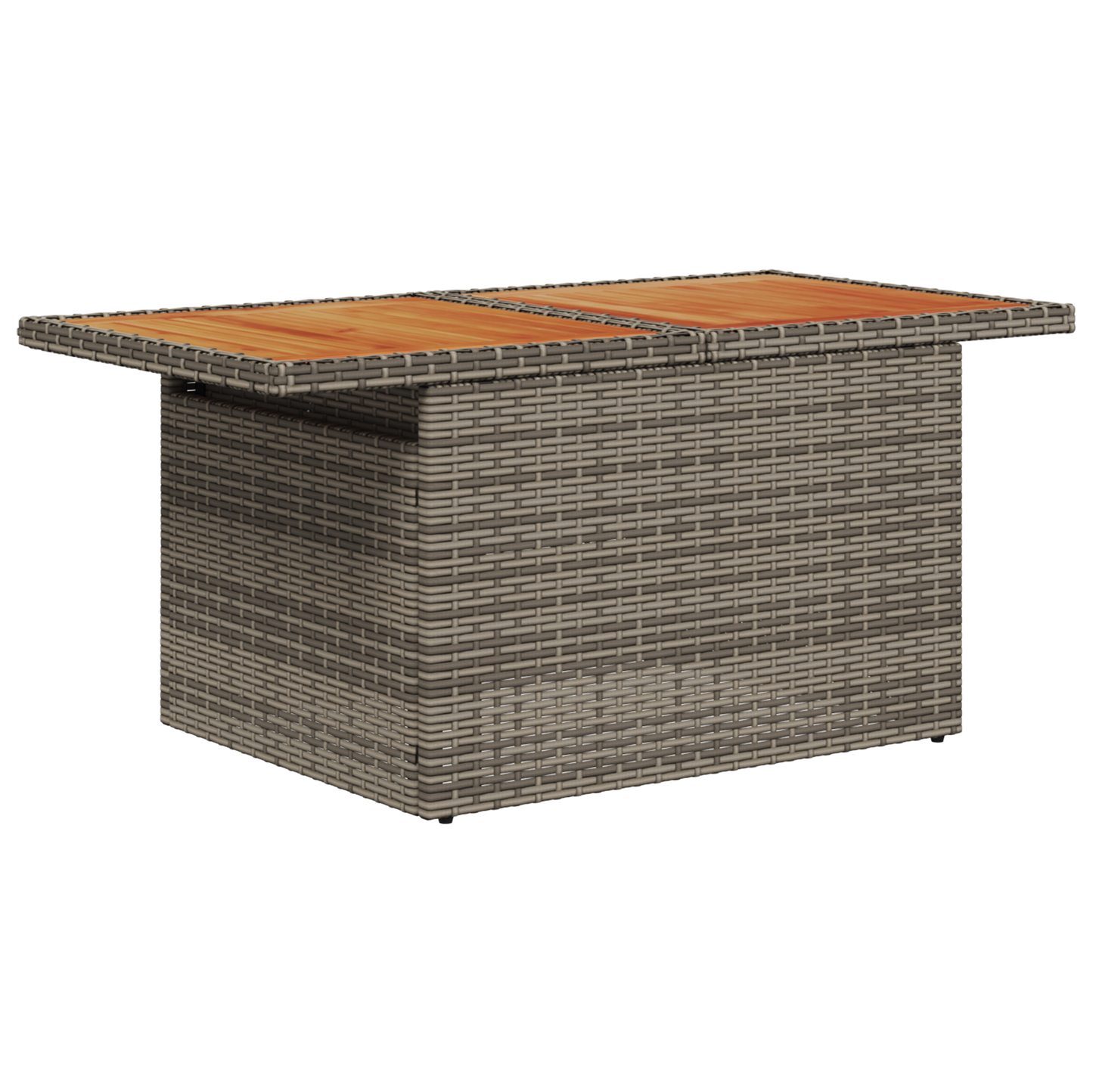 9 Delt Have Sofa Sæt Med Puder Grå Poly Rattan Acacia