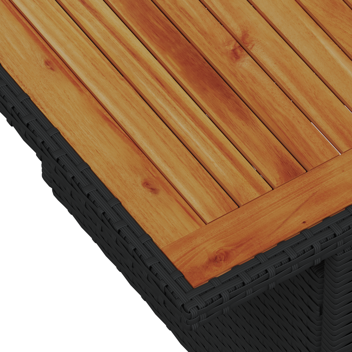 8 Piece Have Spisestel Med Puder Sort Poly Rattan Akacie