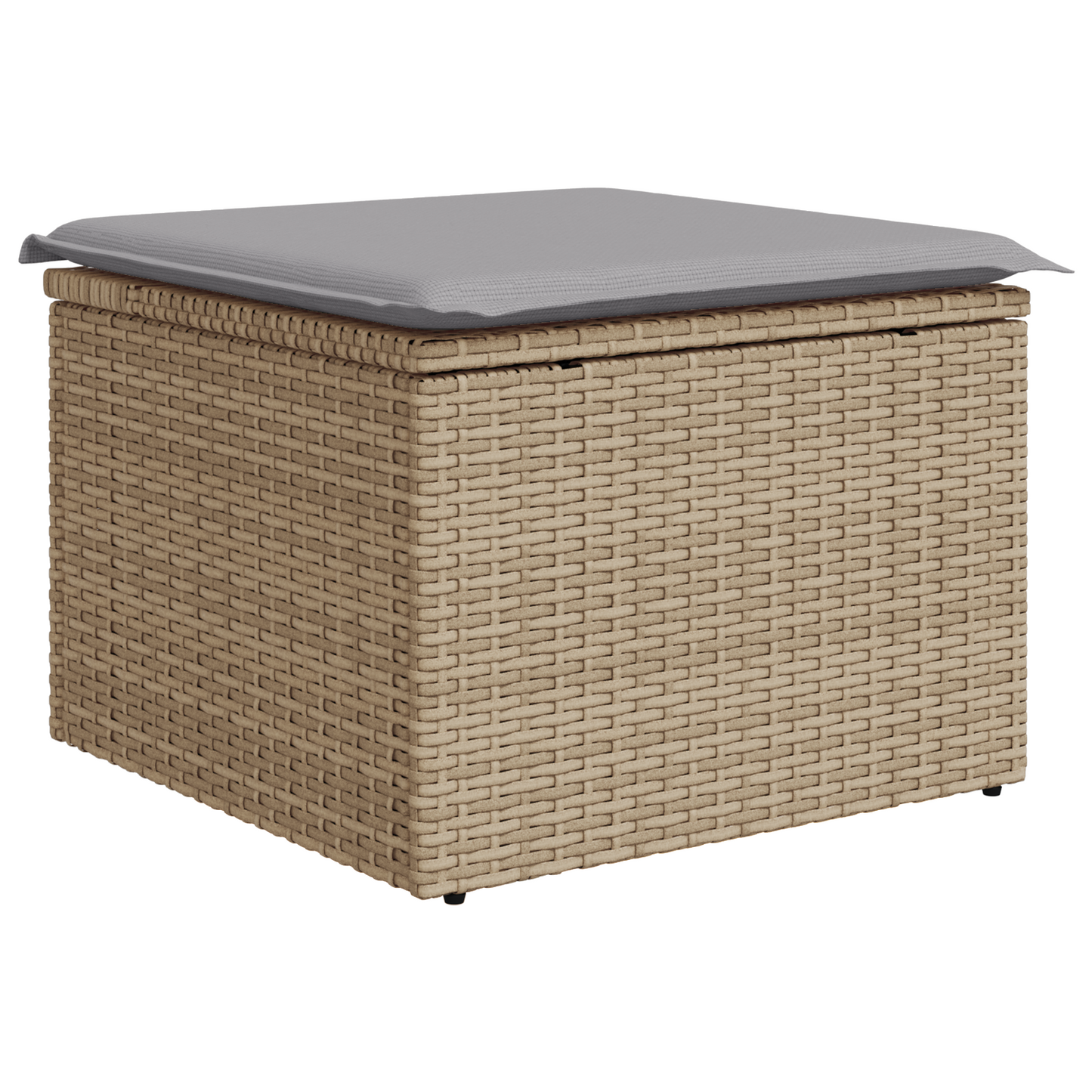 9 Delers Have Spisebord Sæt Med Puder Beige Poly Rattan Akacie