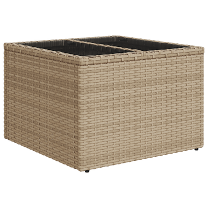 8 Delers Have Spisestel Med Puder Beige Poly Rattan