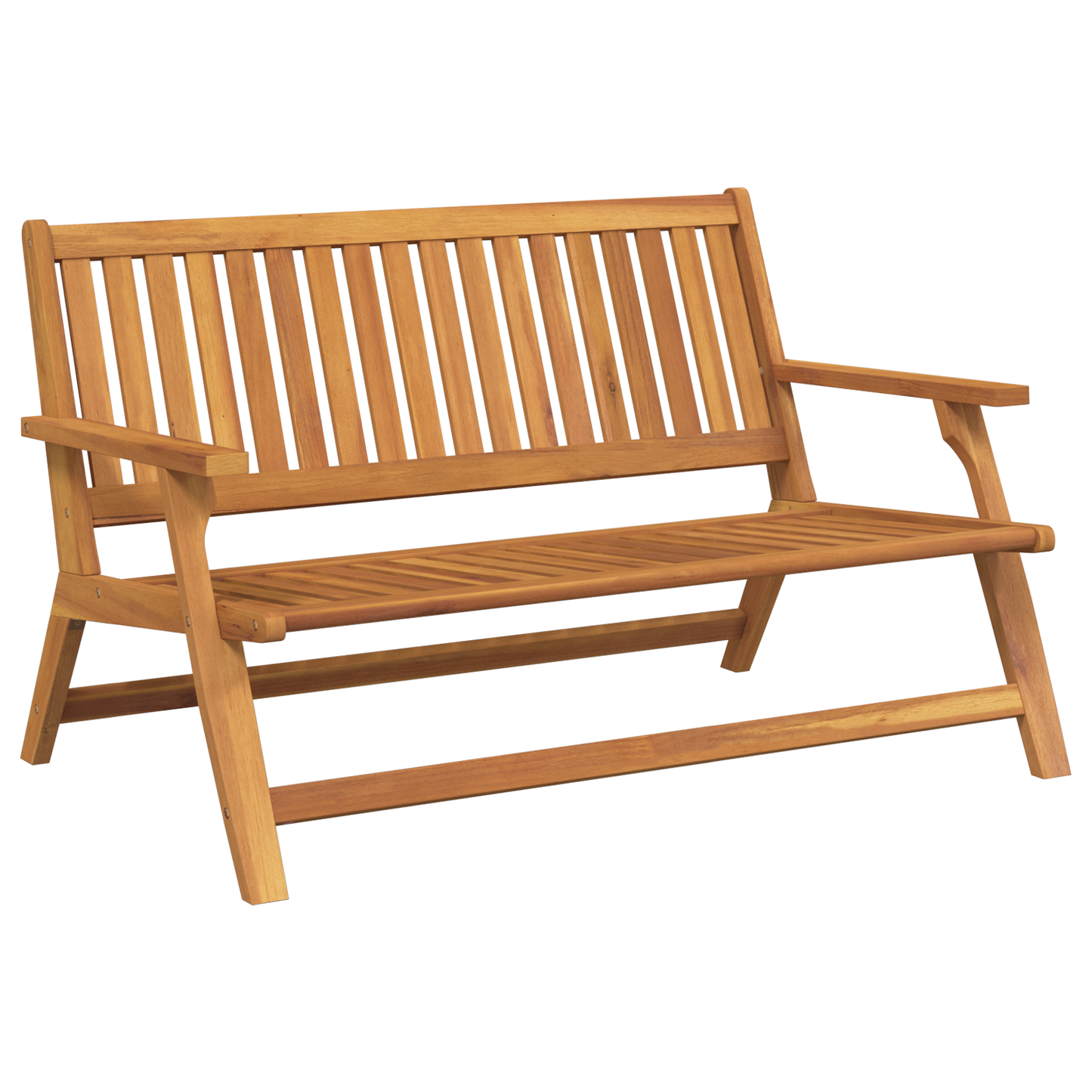 Havebænk 122.5X77X74 Cm Massivt Akacietræ