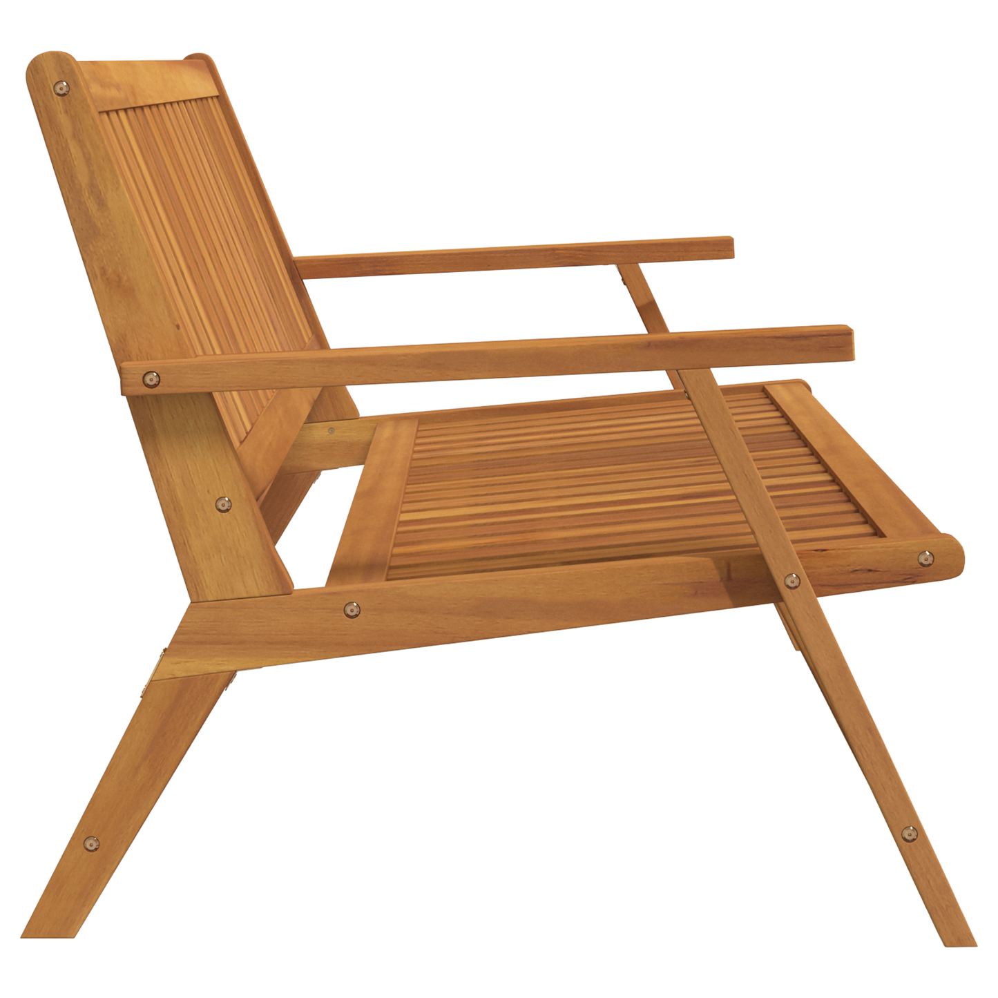 Havebænk 122.5X77X74 Cm Massivt Akacietræ