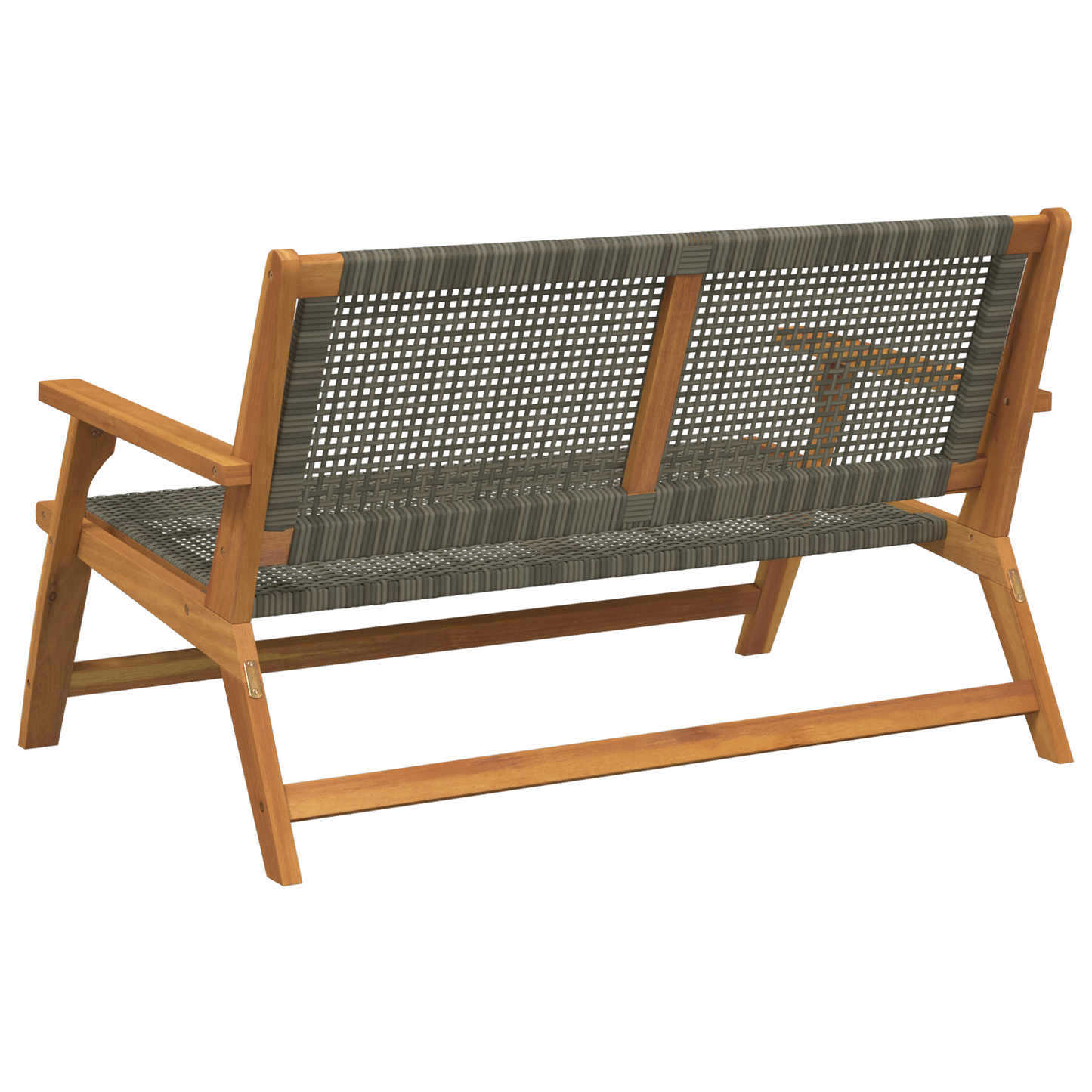 Havebænk Grå 122X76X73.5 Cm Massivt Træ Akacietræ