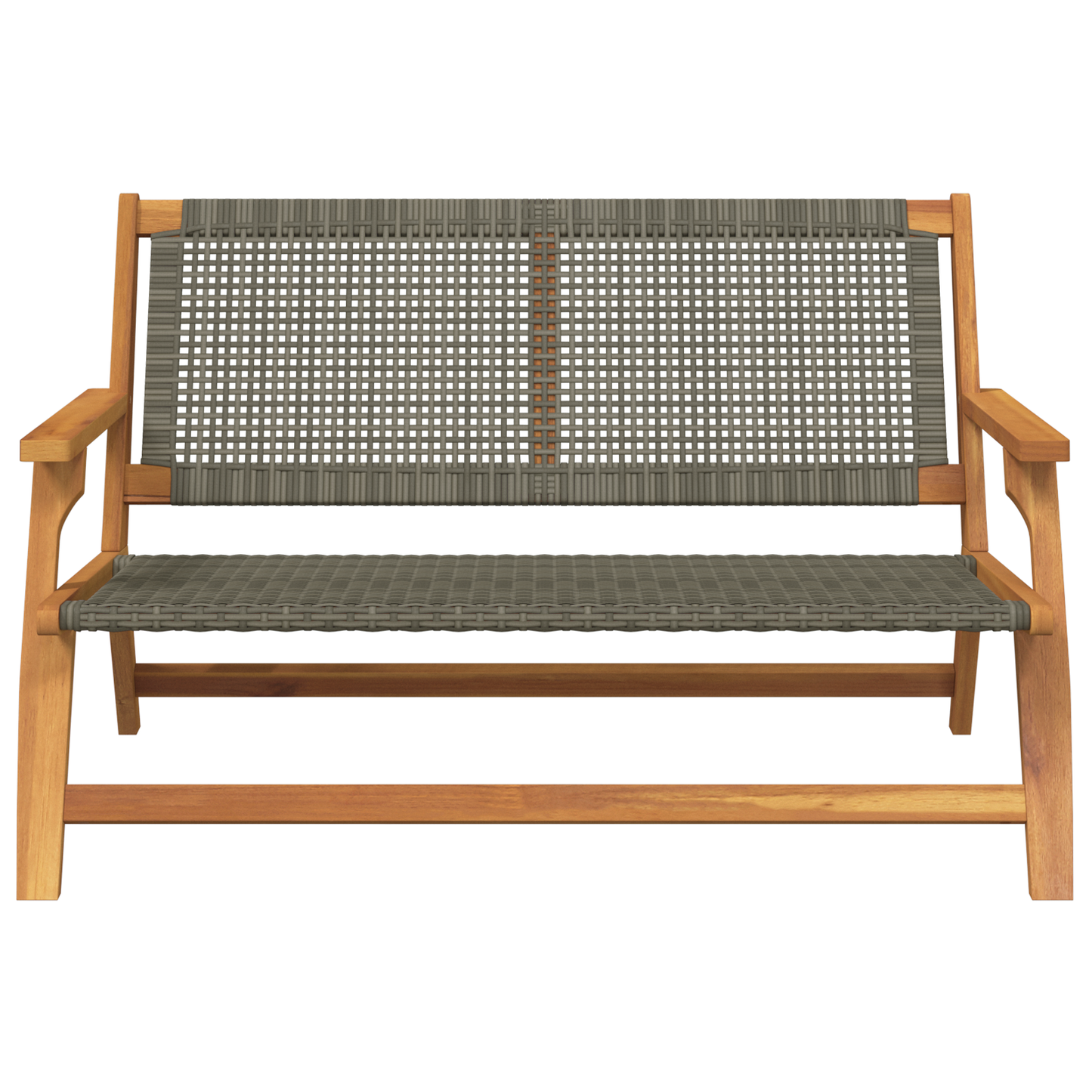 Havebænk Grå 122X76X73.5 Cm Massivt Træ Akacietræ