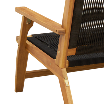 Havebænk Sort 76X122X73 Cm Solid Akacietræ