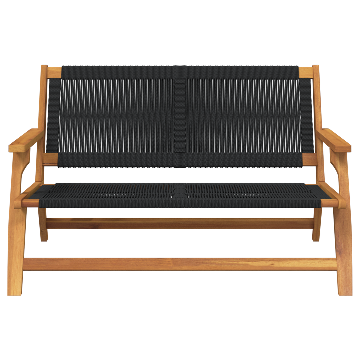 Havebænk Sort 76X122X73 Cm Solid Akacietræ