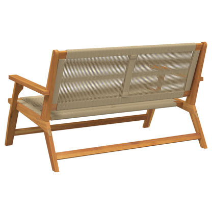Havebænk Beige 76X122X73 Cm Solid Wood Akacia