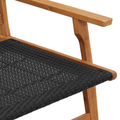 Havemøbler 2 Stk Sort 76X67X73.5 Cm Solid Akacietræ