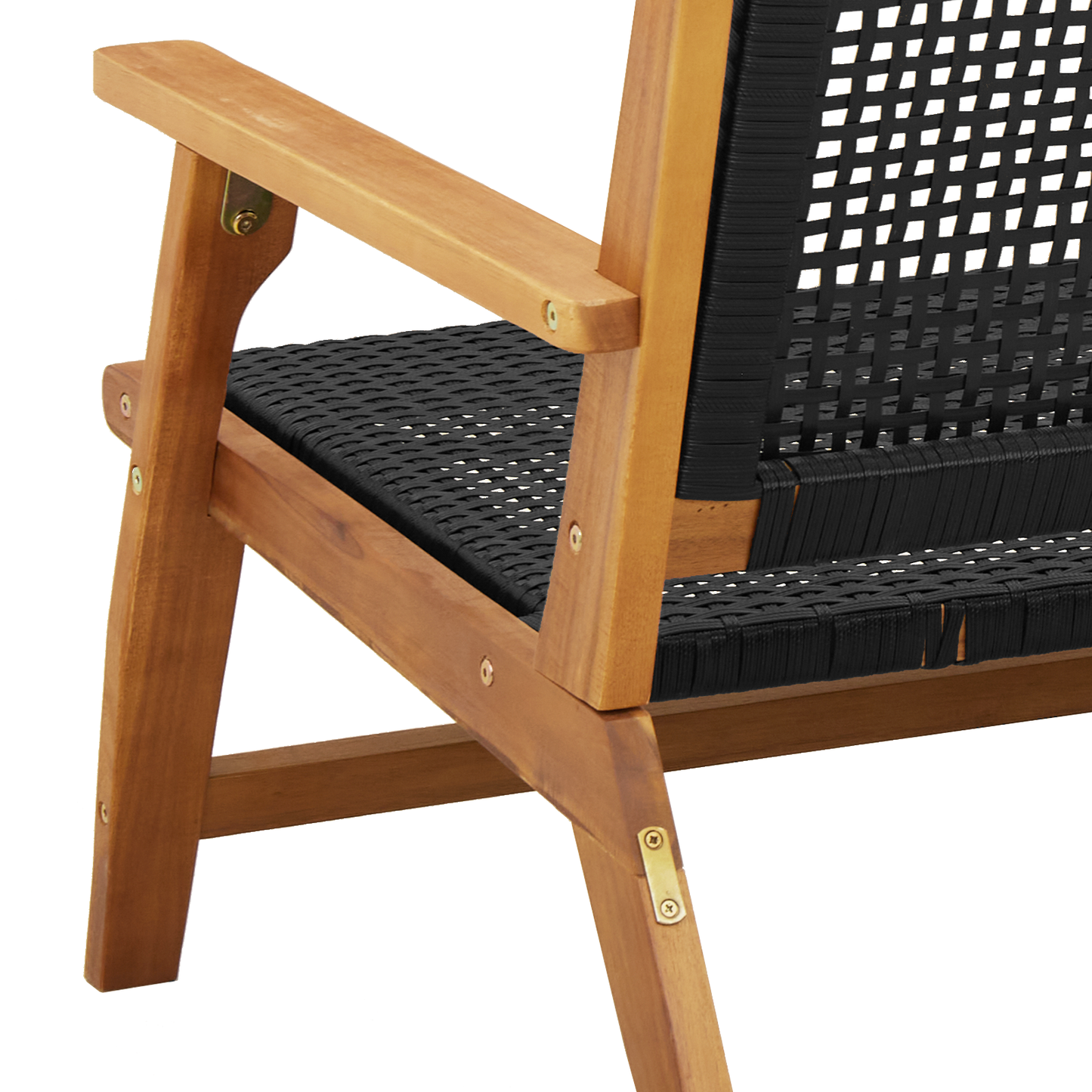 Havemøbler 2 Stk Sort 76X67X73.5 Cm Solid Akacietræ