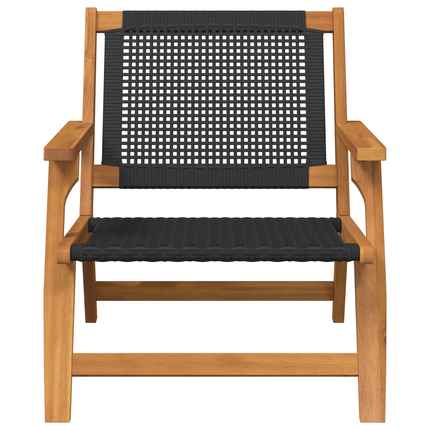 Havemøbler 2 Stk Sort 76X67X73.5 Cm Solid Akacietræ