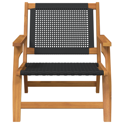 Havemøbler 2 Stk Sort 76X67X73.5 Cm Solid Akacietræ