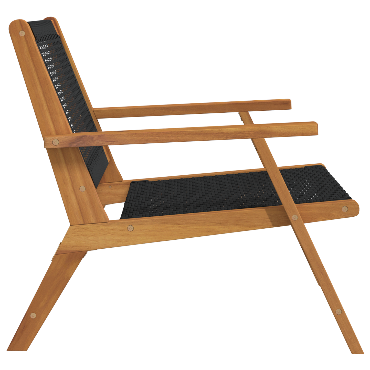 Havemøbler 2 Stk Sort 76X67X73.5 Cm Solid Akacietræ