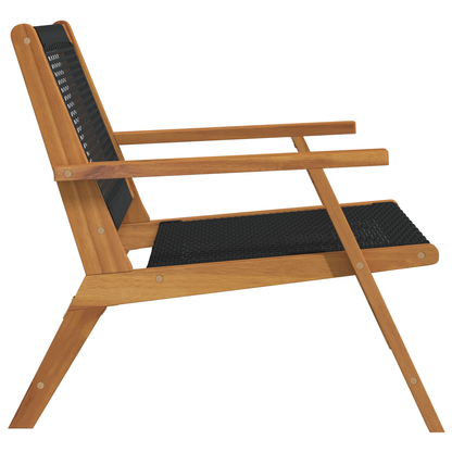 Havemøbler 2 Stk Sort 76X67X73.5 Cm Solid Akacietræ