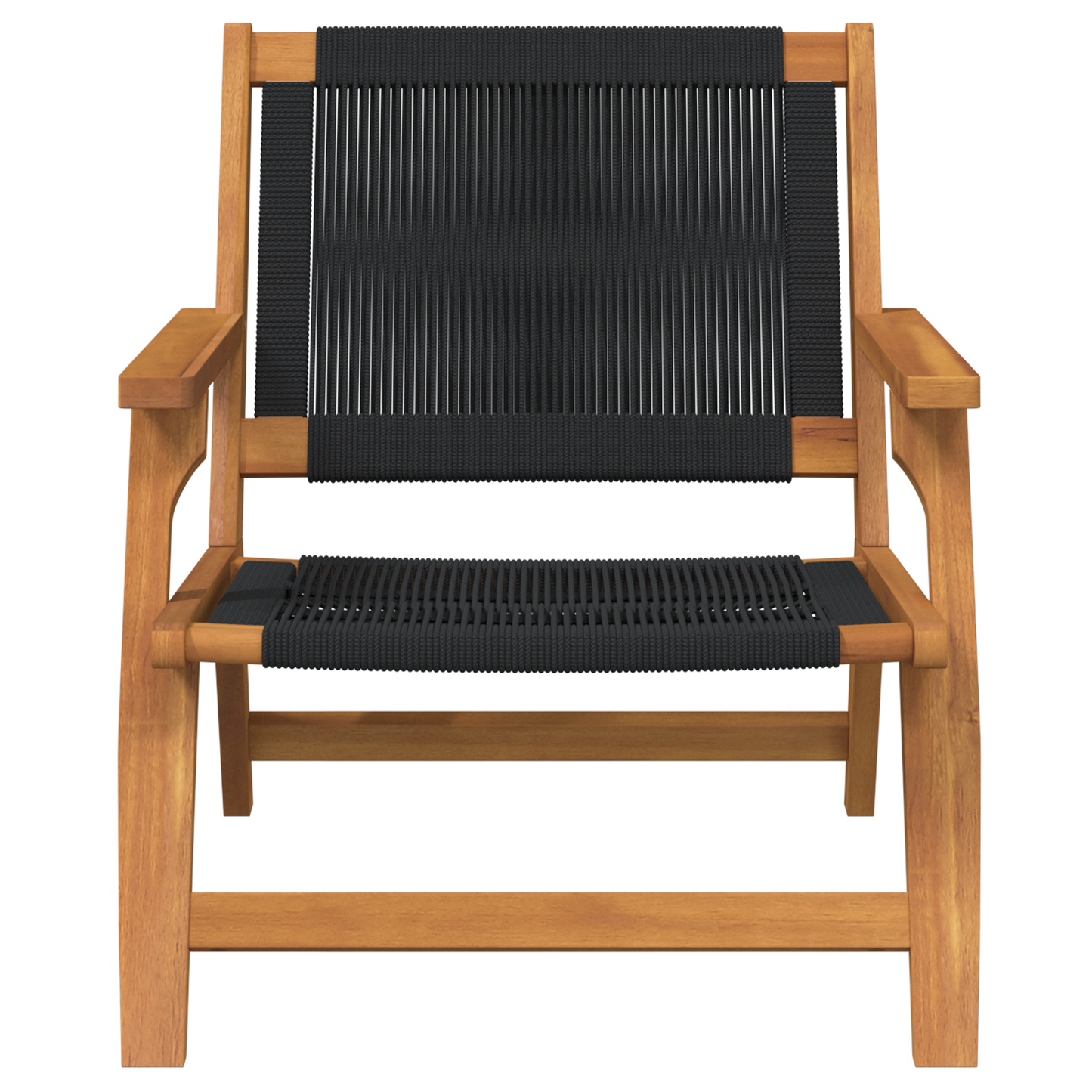 Havebænke 2 Stk Sort 67X77X73 Cm Solidt Akacietræ