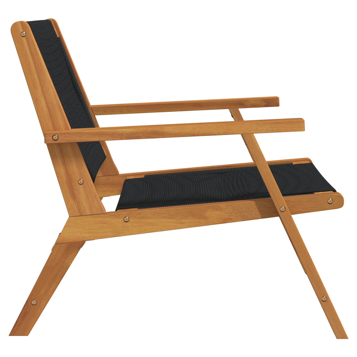 Havebænke 2 Stk Sort 67X77X73 Cm Solidt Akacietræ