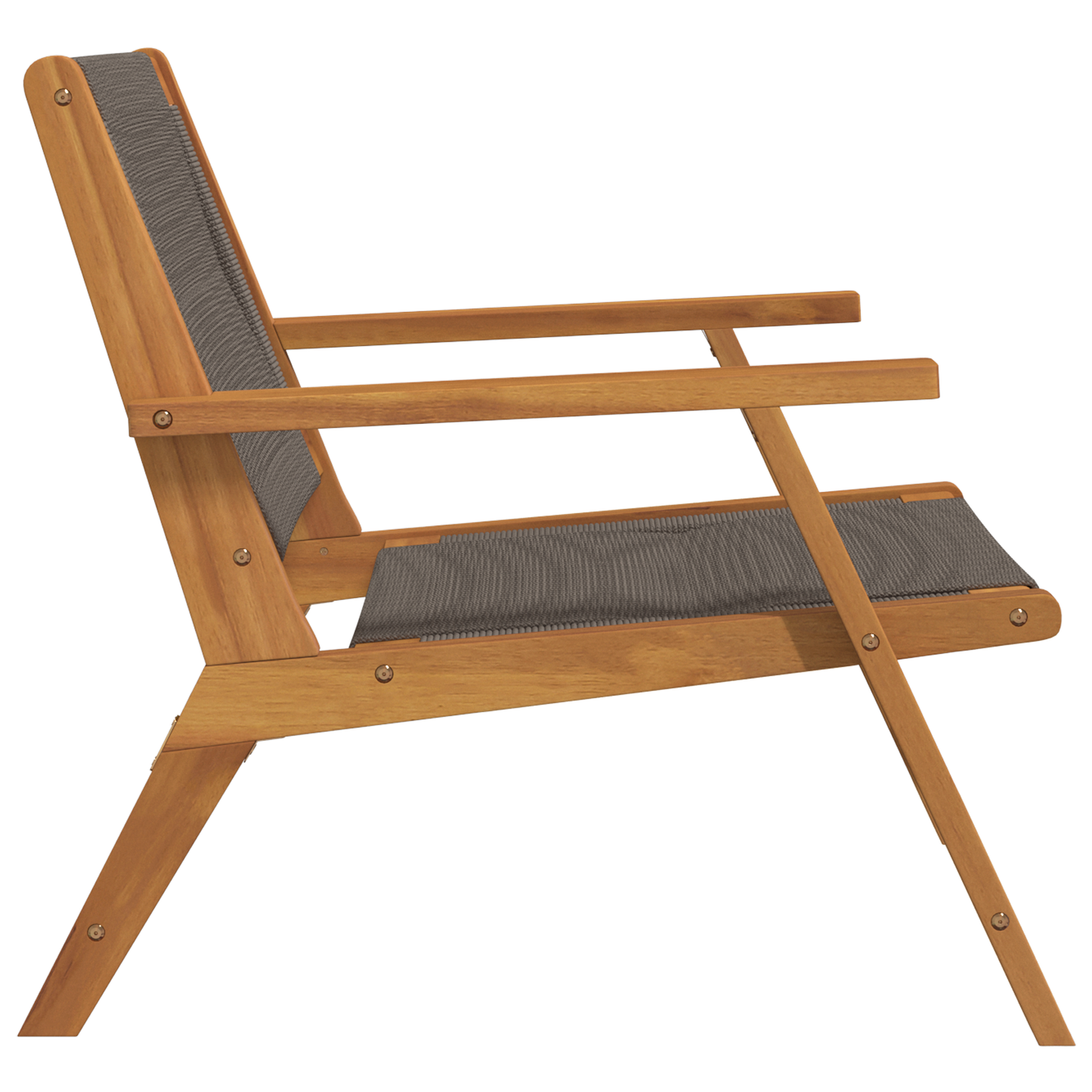 Havestole 2 Stk. Grå 67X77X73 Cm Massivt Akacietræ
