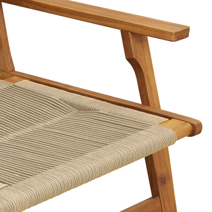 Havestole 2 Stk Beige 67X77X73 Cm Massivt Akacietræ