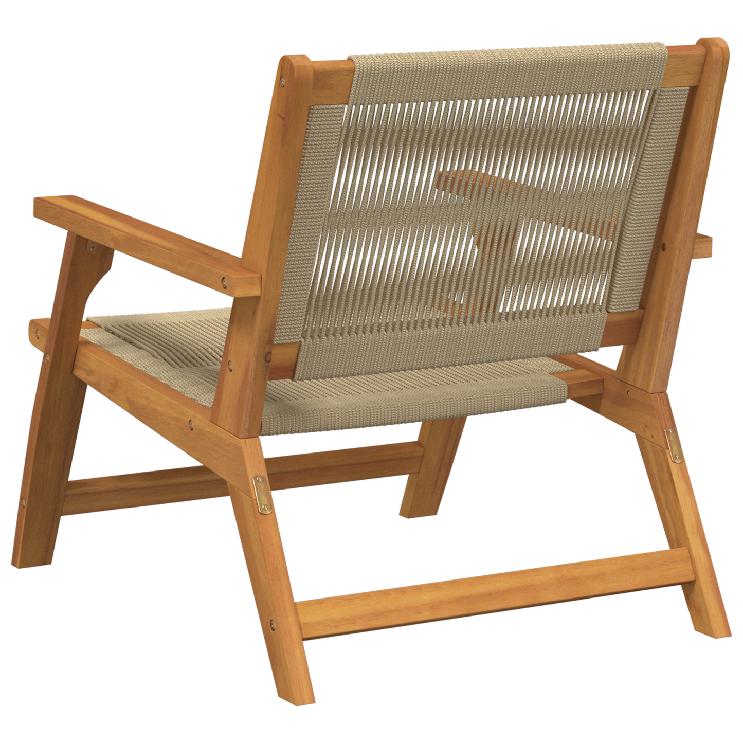 Havestole 2 Stk Beige 67X77X73 Cm Massivt Akacietræ