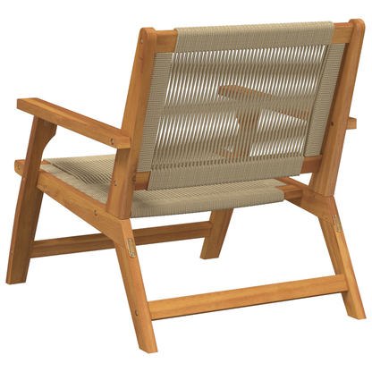 Havestole 2 Stk Beige 67X77X73 Cm Massivt Akacietræ