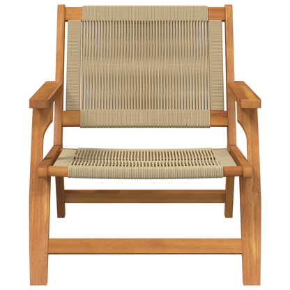 Havestole 2 Stk Beige 67X77X73 Cm Massivt Akacietræ