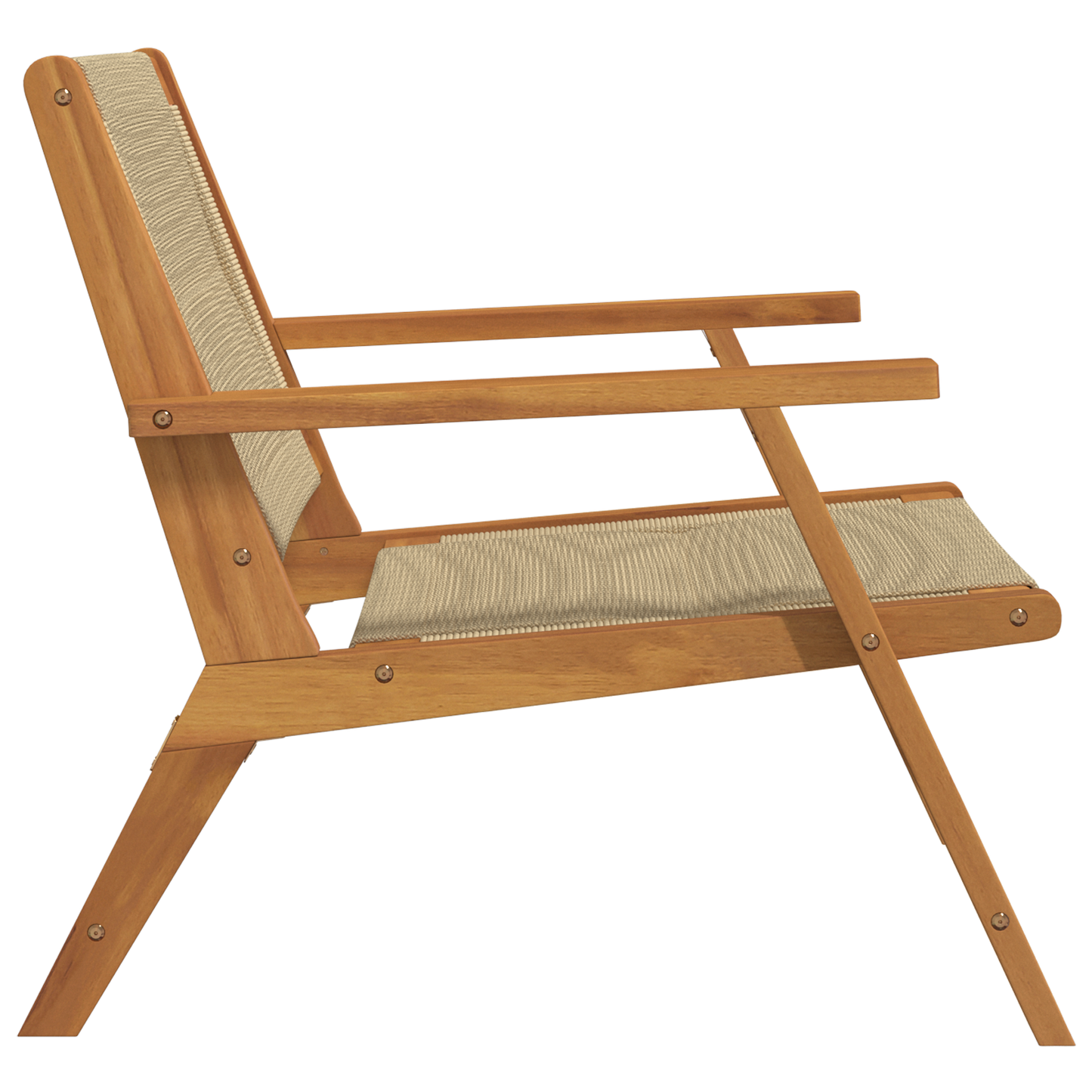 Havestole 2 Stk Beige 67X77X73 Cm Massivt Akacietræ