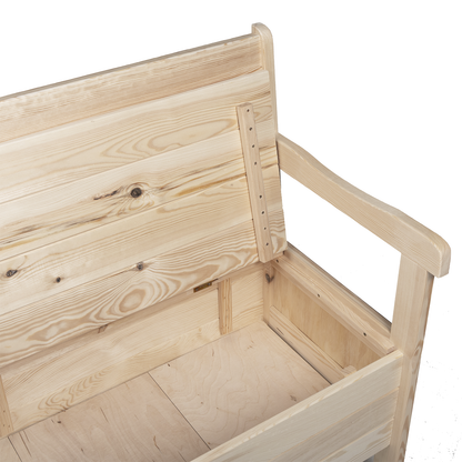 Udendørs Bænk 119X76X44 Cm Massivt Fyrretræ