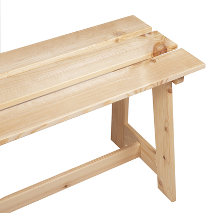Udendørs Bænk 119X35X47 Cm Massivt Fyrretræ