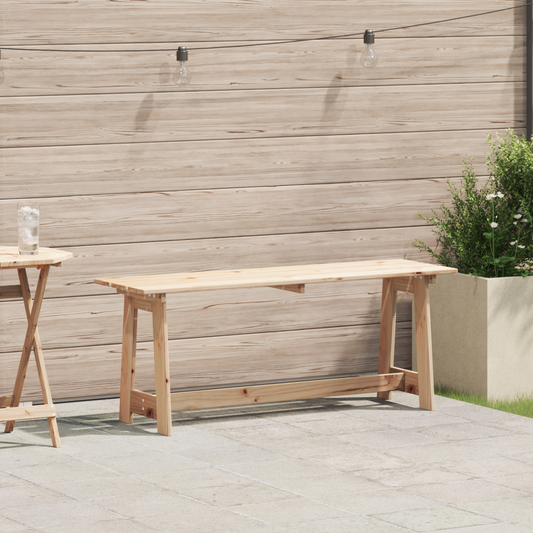Udendørs Bænk 119X35X47 Cm Massivt Fyrretræ