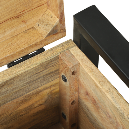 Opbevaringskister Brun 40 X 30 X 30 Cm Massivt Mangotræ