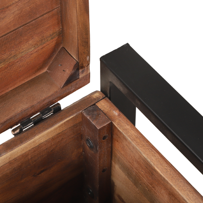 Opbevaringskister Brun 40 X 30 X 30 Cm Massivt Genbrugstræ