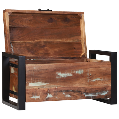 Opbevaringskister Brun 60 X 30 X 30 Cm Massivt Genbrugstræ