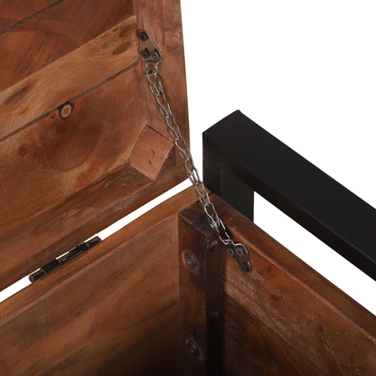 Opbevaringskister Brun 80 X 30 X 30 Cm Massivt Genbrugstræ