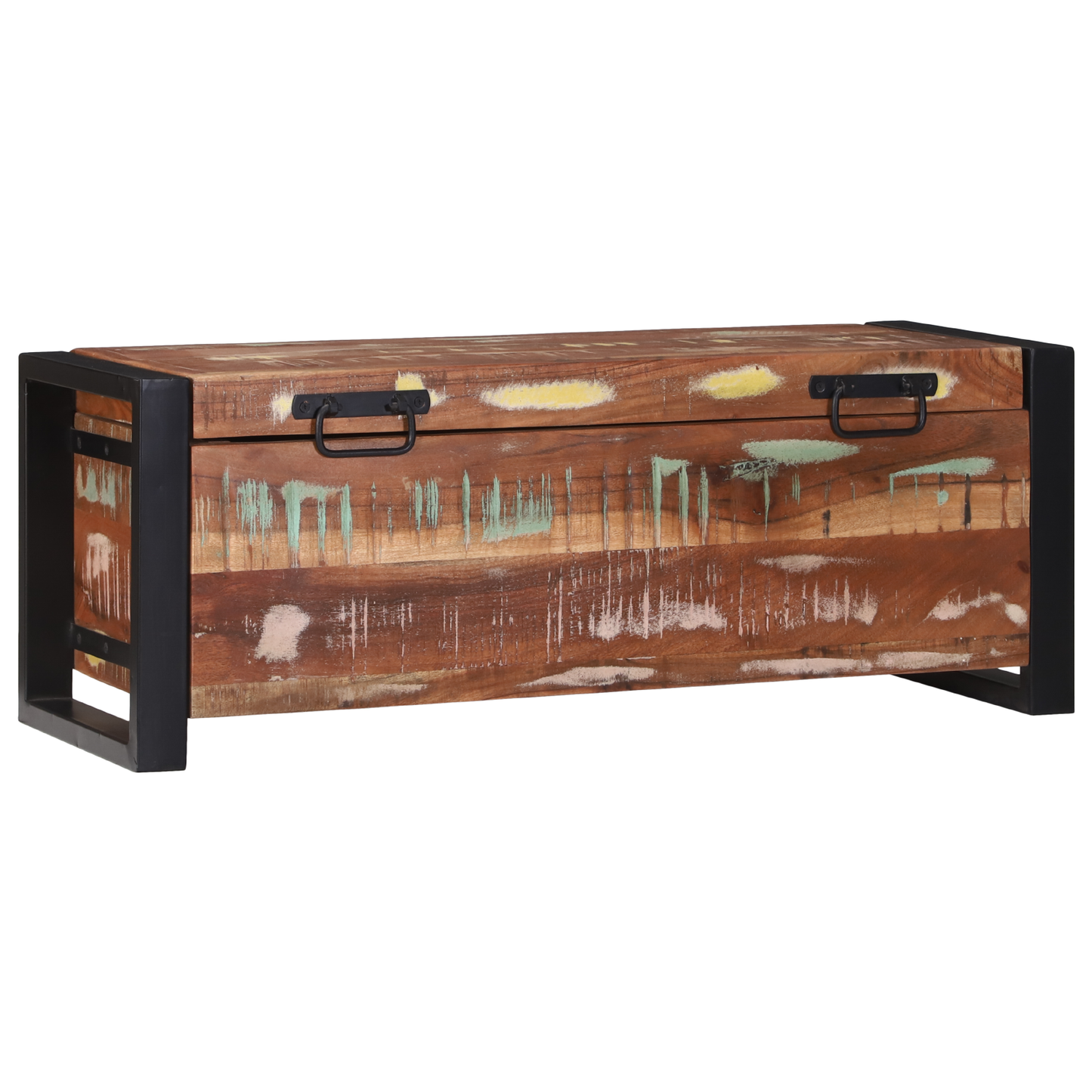 Opbevaringskister Brun 80 X 30 X 30 Cm Massivt Genbrugstræ