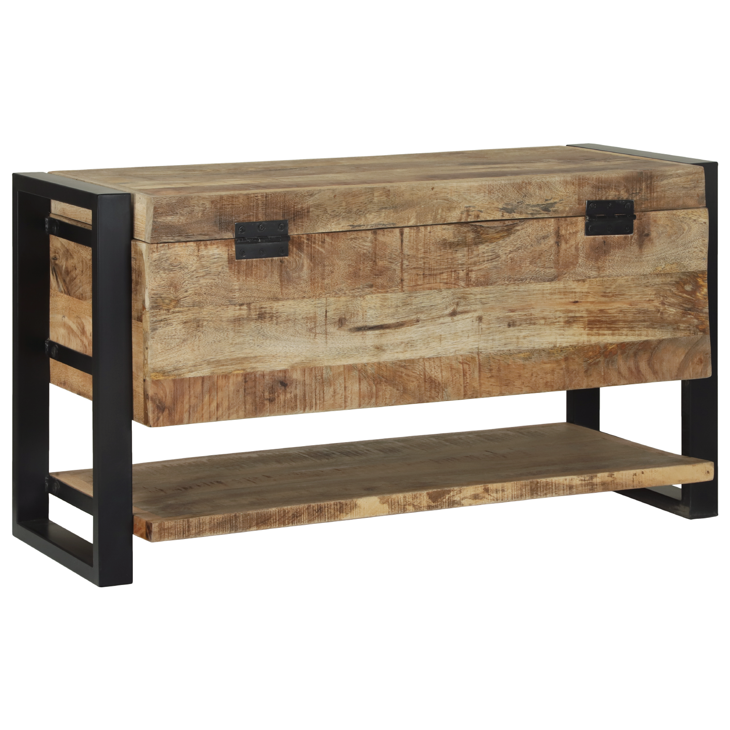 Opbevaringsboks Brun 80 X 35 X 45 Cm Massivt Mangotræ